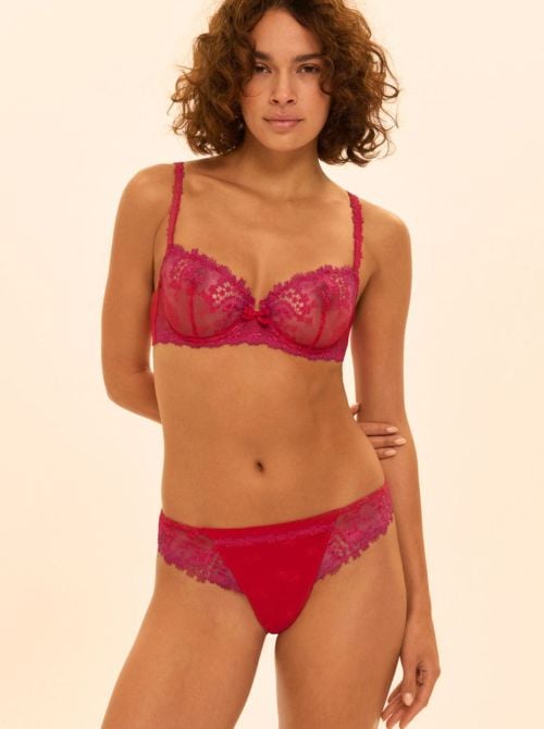 Wish Slip brasiliana in pizzo, rainbow red