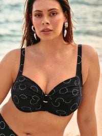 Elna Top reggiseno mare, nero