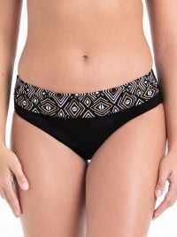 Chiara slip per bikini, nero oro