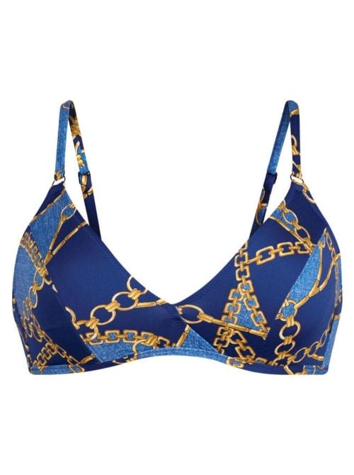 Minou top per bikini senza ferretto, denim