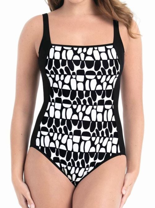 Kalinda costume intero, bianco nero