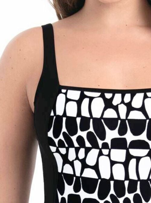 Kalinda costume intero, bianco nero