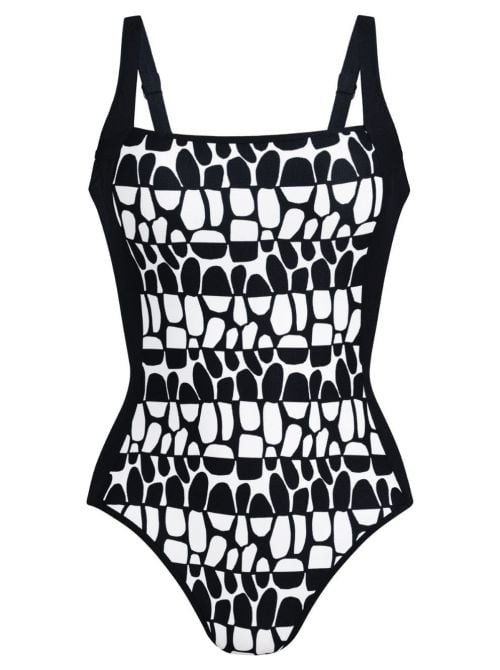 Kalinda costume intero, bianco nero