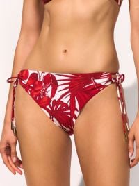 Palmaria slip per bikini con laccetti, creme rouge