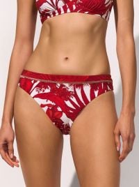 Palmaria slip per bikini con laccetti, creme rouge