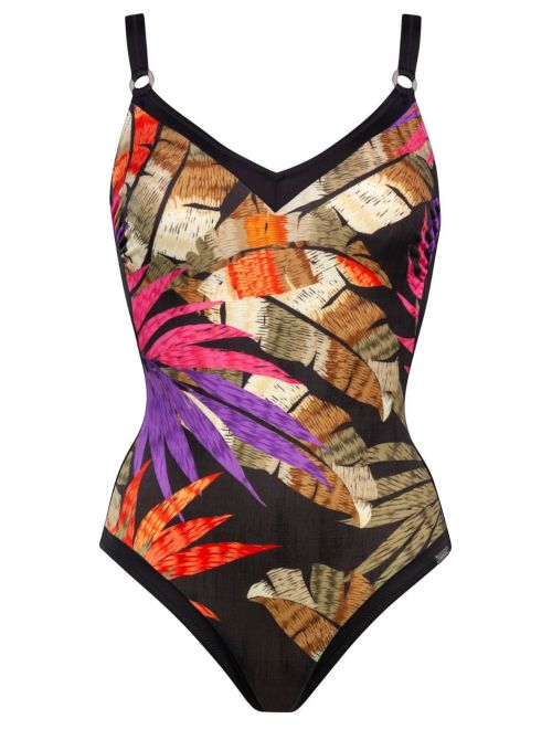 Palm Poetry Costume intero con ferretto, vivid palms