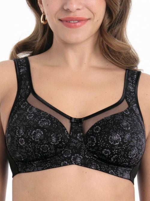 Clara Art Reggiseno senza ferretto, nero antracite ANITA
