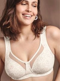 Clara Art Reggiseno senza ferretto coppa liscia, cristallo