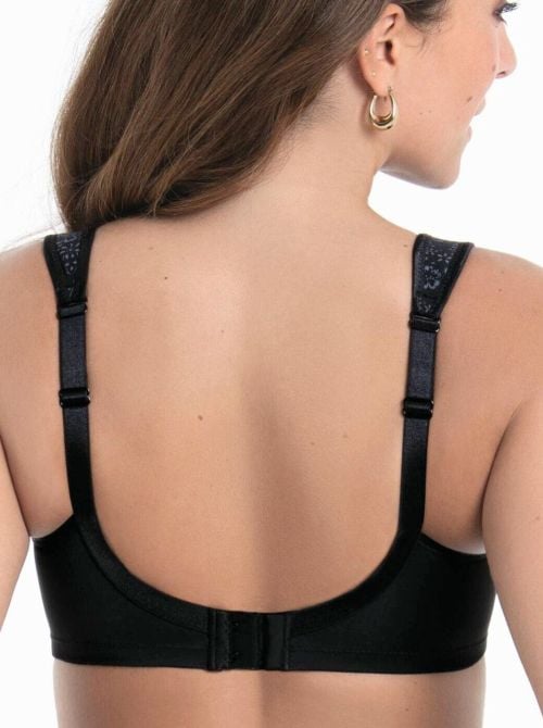 Clara Art Reggiseno senza ferretto coppa liscia, nero antracite