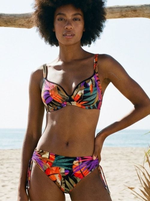 Palm Poetry Bikini con ferretto, vivid palms