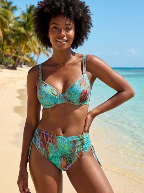 Aquatic Reptile Bikini con ferretto, aqua python