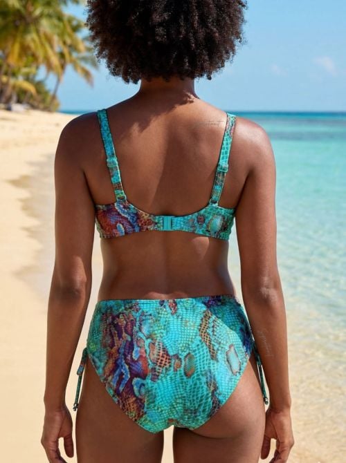 Aquatic Reptile Bikini con ferretto, aqua python