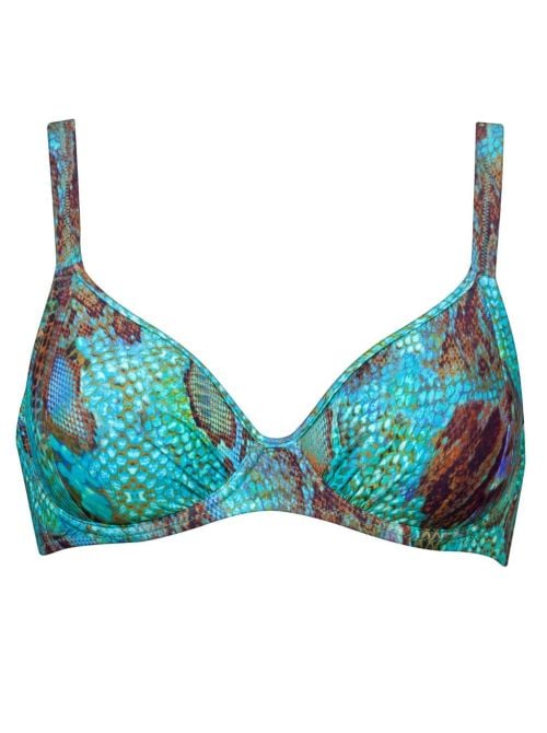 Aquatic Reptile Bikini con ferretto, aqua python