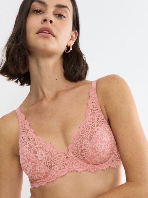 Amourette W Reggiseno in Pizzo con Ferretto, cherry rose TRIUMPH