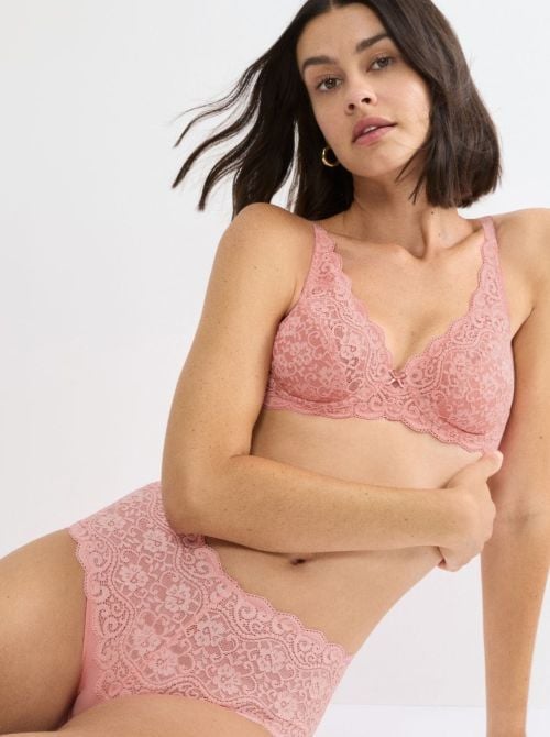 Amourette W Reggiseno in Pizzo con Ferretto, cherry rose