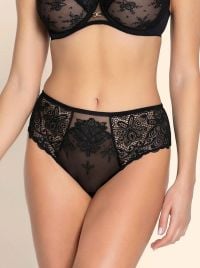 Diva Glamour slip alto, nero