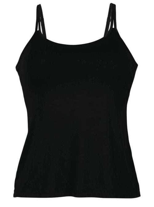 Amica canotta con coppe integrate, nero