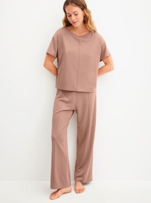 T-Shirt Natural Loungewear, timeless taupe
