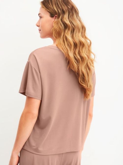 T-Shirt Natural Loungewear, timeless taupe
