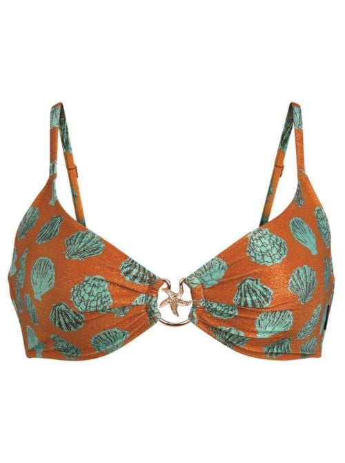 Tara top per bikini senza ferretto, ruggine