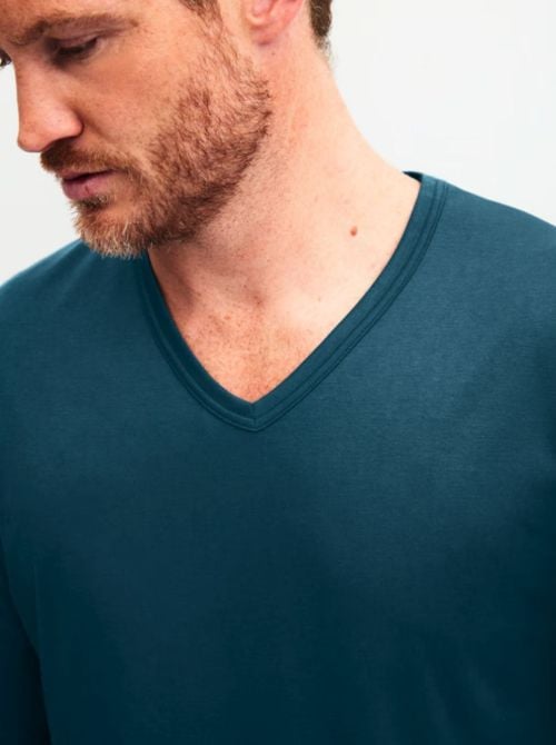 T-Shirt a Manica Lunga Uomo in Swiss Cotton e modal