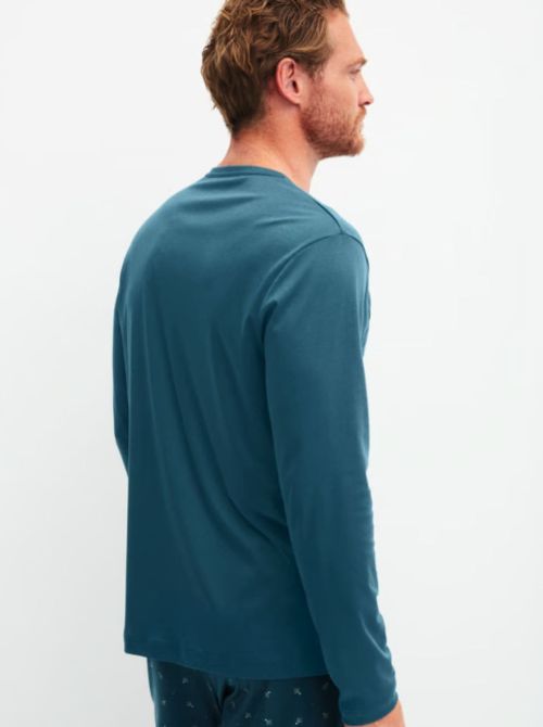 T-Shirt a Manica Lunga Uomo in Swiss Cotton e modal