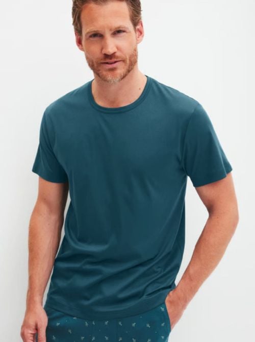 T-Shirt a Manica corta Uomo in Swiss Cotton e modal