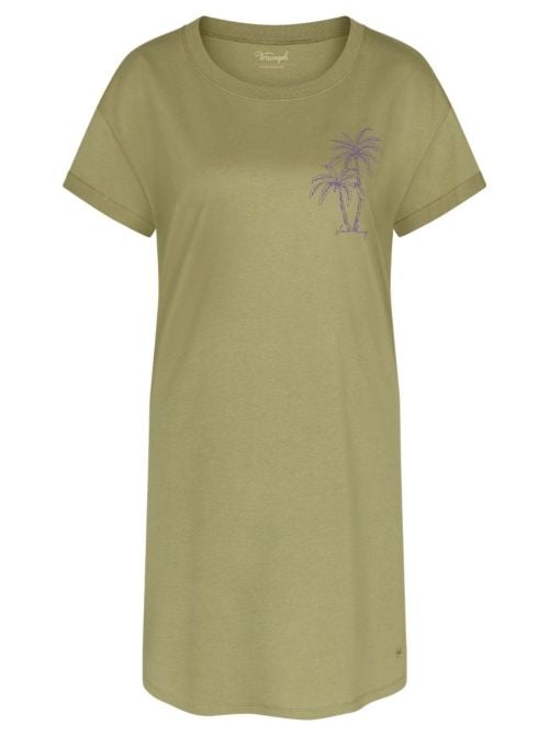 Camicia da notte in cotone, olive gold