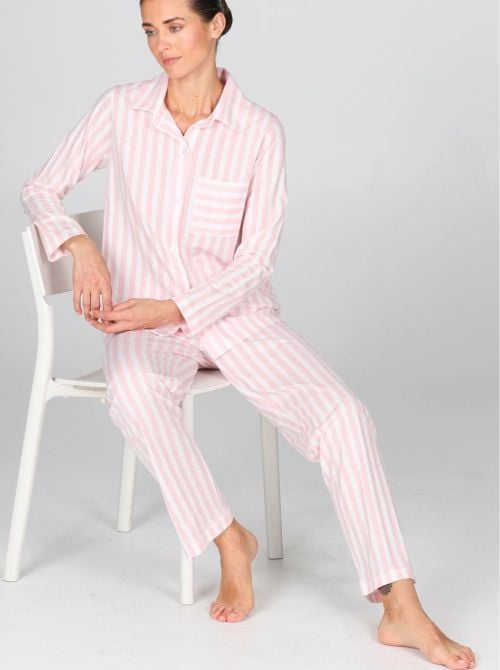 Pigiama donna in puro cotone, con giacca