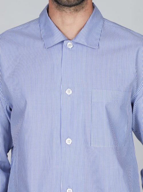 Men's Open Pyjama in Cotton Poplin