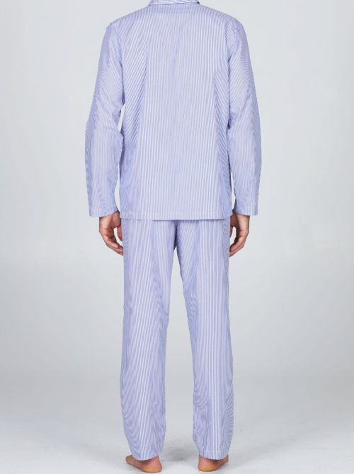 Men's Open Pyjama in Cotton Poplin