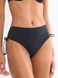 Summer Twist Slip Midi per bikini, nero