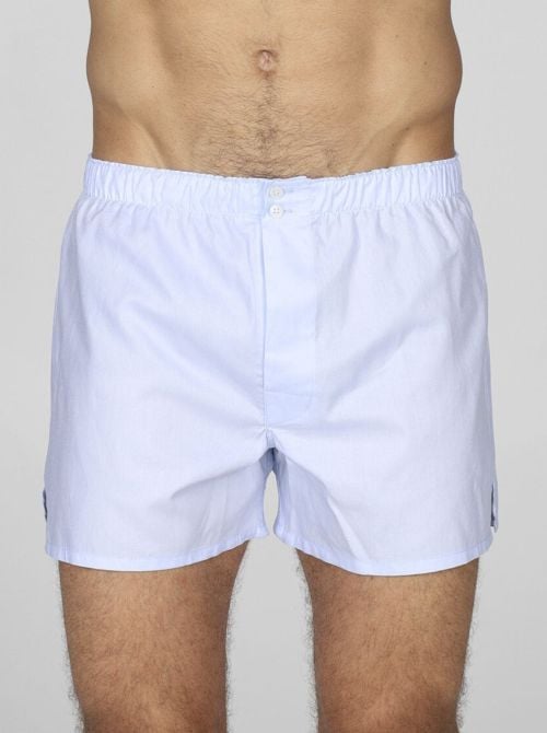 Boxer uomo in popeline di puro cotone, celeste
