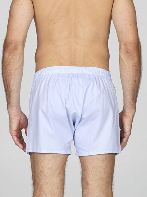 Boxer uomo in popeline di puro cotone, celeste