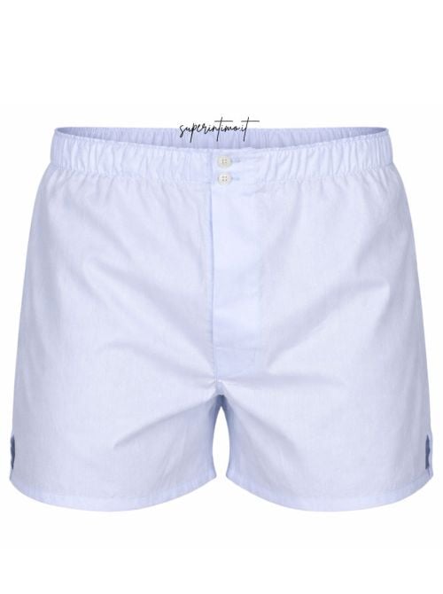 Boxer uomo in popeline di puro cotone, celeste