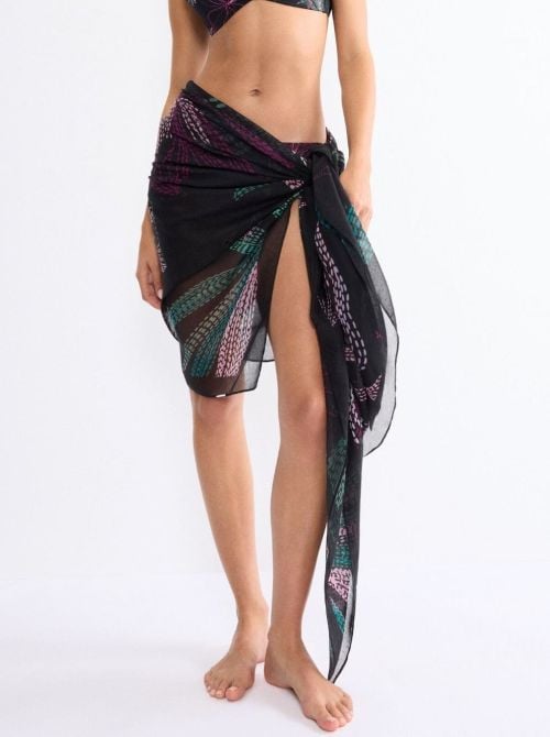 Beach MyWear Pareo, black combination