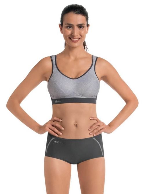 5527 reggiseno sportivo senza ferretto, heather grey