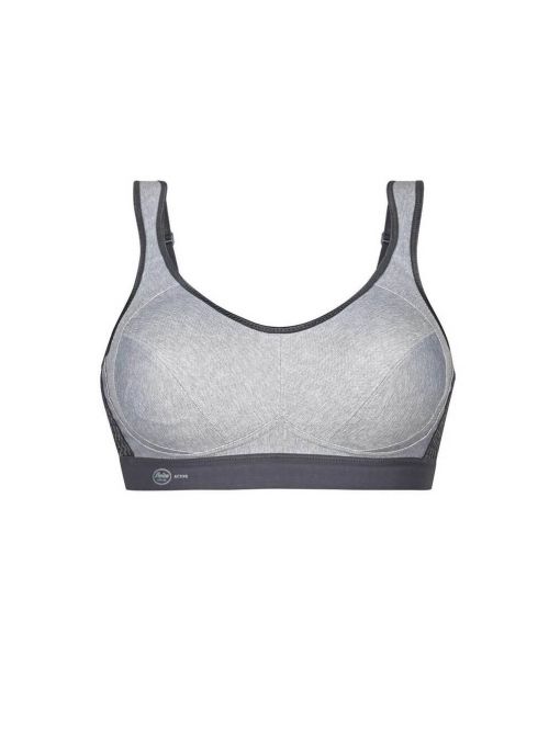 5527 reggiseno sportivo senza ferretto, heather grey