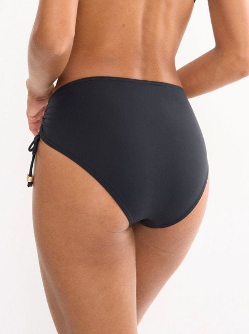Summer Twist Midi Brief for bikini, black