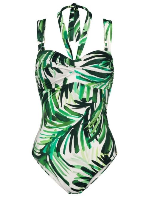 Summer Palm Costume intero a fascia, Green Comb