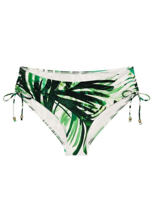 Summer Palm Slip Midi per bikini, Green comb