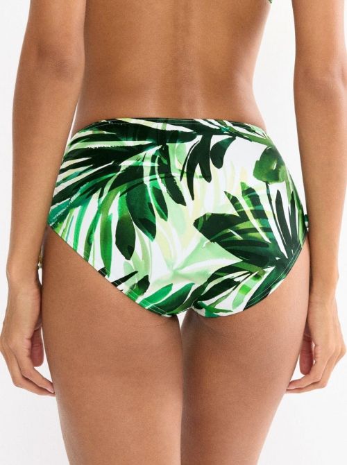 Summer Palm Slip Maxi per bikini, Green comb