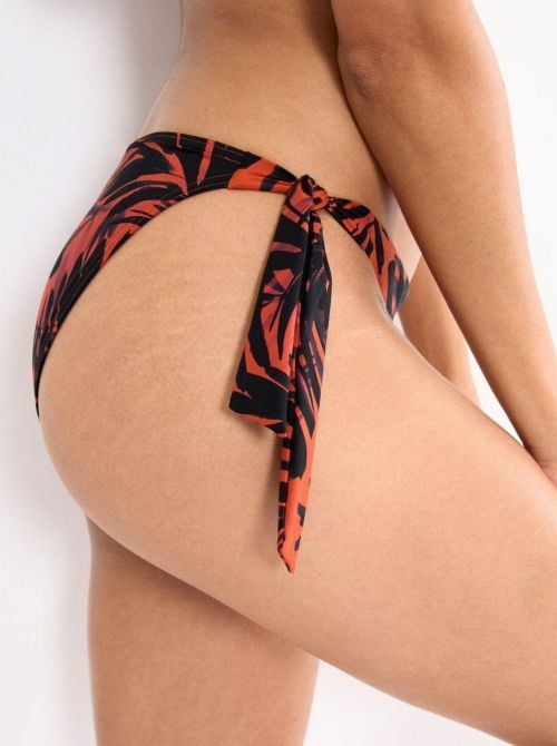 Summer Palm Slip per bikini, Brown Dark comb
