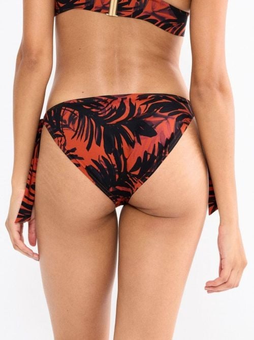 Summer Palm Slip per bikini, Brown Dark comb