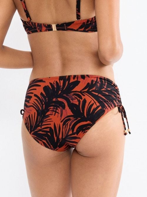 Summer Palm Slip Midi per bikini, Brown Dark Comb