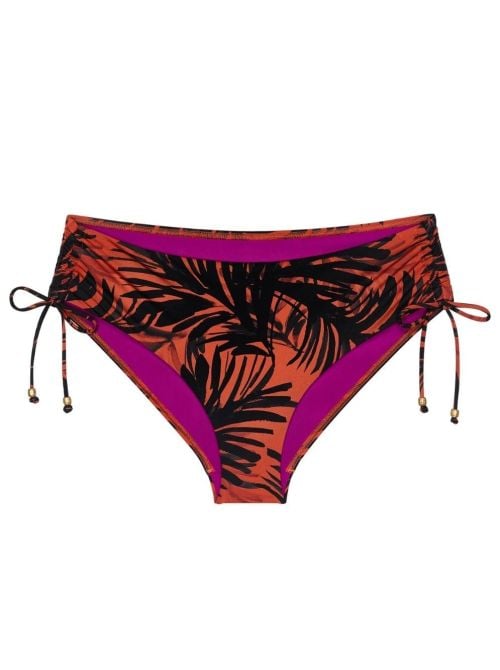 Summer Palm Slip Midi per bikini, Brown Dark Comb