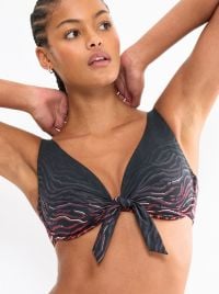 Summer Wild Reggiseno mare con ferretto, Brown Dark Comb