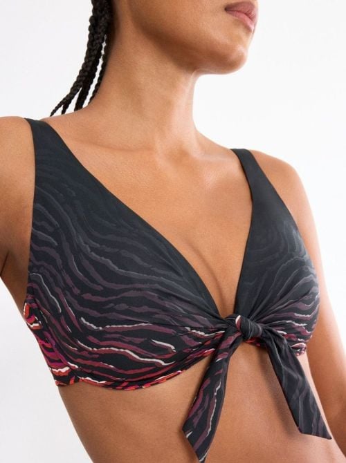 Summer Wild Reggiseno mare con ferretto, Brown Dark Comb