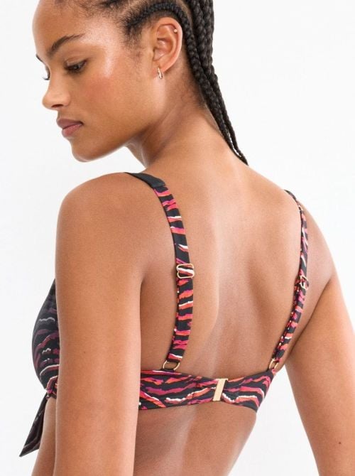 Summer Wild Reggiseno mare con ferretto, Brown Dark Comb