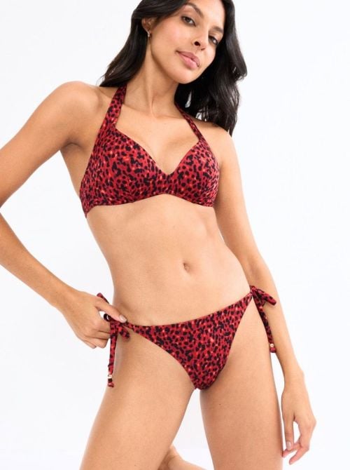 Midnight Swim Slip per bikini con laccetti, brown combination